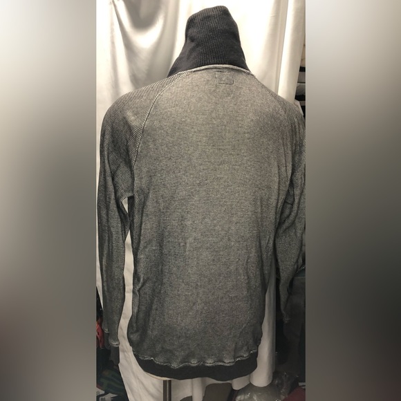 Diesel grey waffle knit zip jacket shawl knit collar XXL - Picture 10 of 14